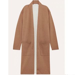 Aritzia Babaton Lance Cardigan caramel tan long open sweater